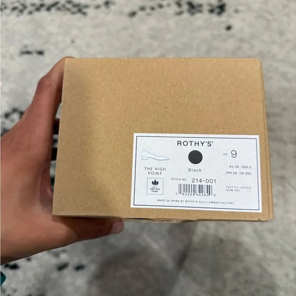 New in box! Rothy’s The High Point in Black size 9 - Picture 16 of 16